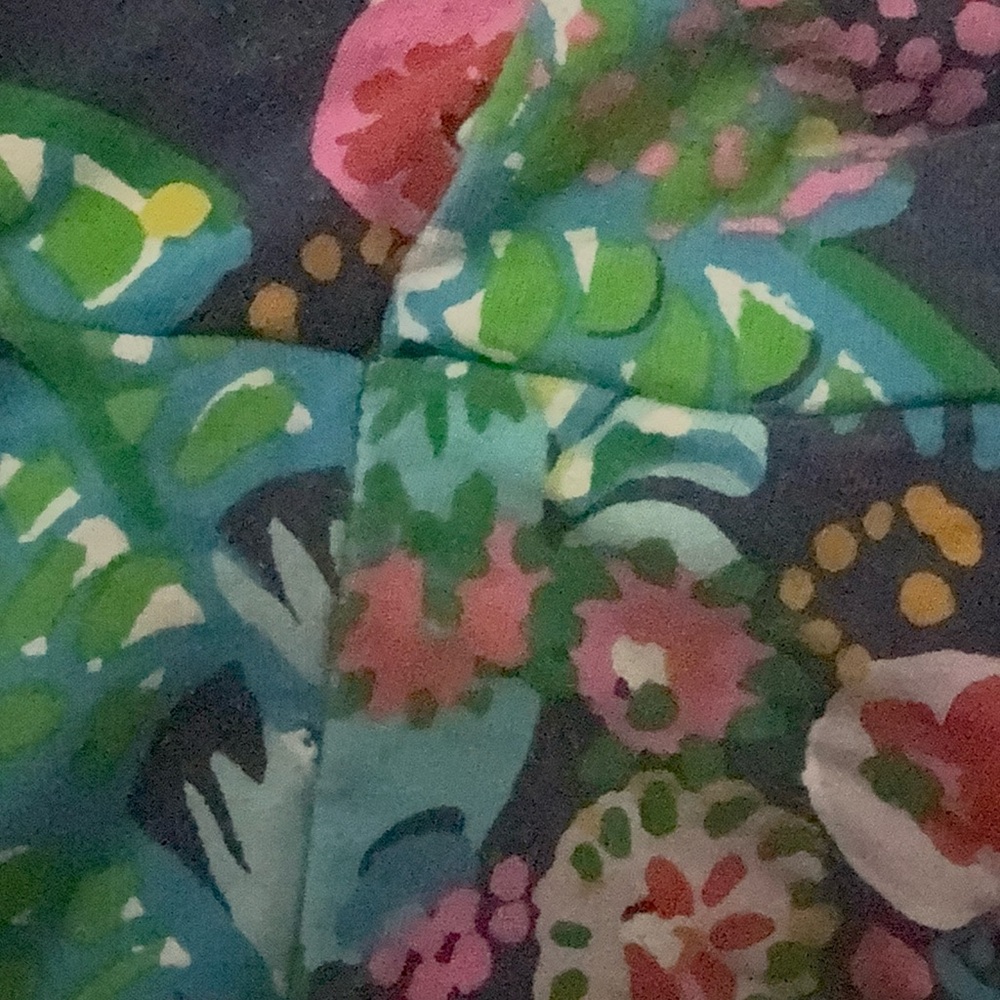Lilly Pulitzer Navy Multicolor Paisley Scallop Hem High Waist Shorts - Picture 5 of 6